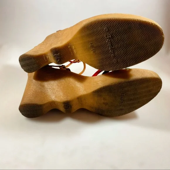 Vintage 1970s “Hi-Up Famolare” wedges, colorful strappy heels - Picture 9 of 11
